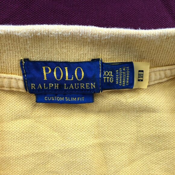 2 Polo Ralph Lauren Mens Polo Shirt XXL Lot Of Two Short Sleeve Custom Fit - Picture 5 of 14